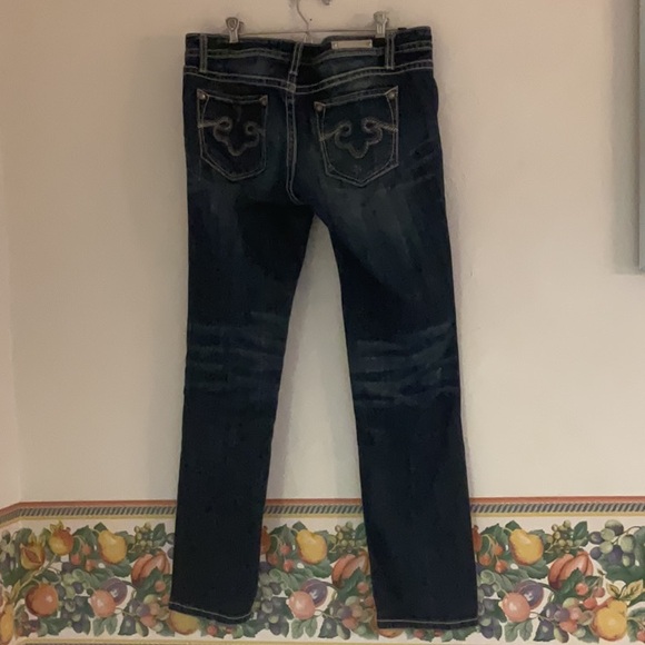 ReRock for Express Skinny Low Rise Jeans, Size 10S, Dark Blue Denim - Picture 2 of 10
